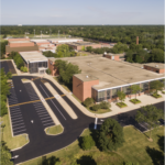 Aerial view of educational facility, one of the many clients we serve in Greater Cincinnati
