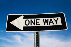 one way sign