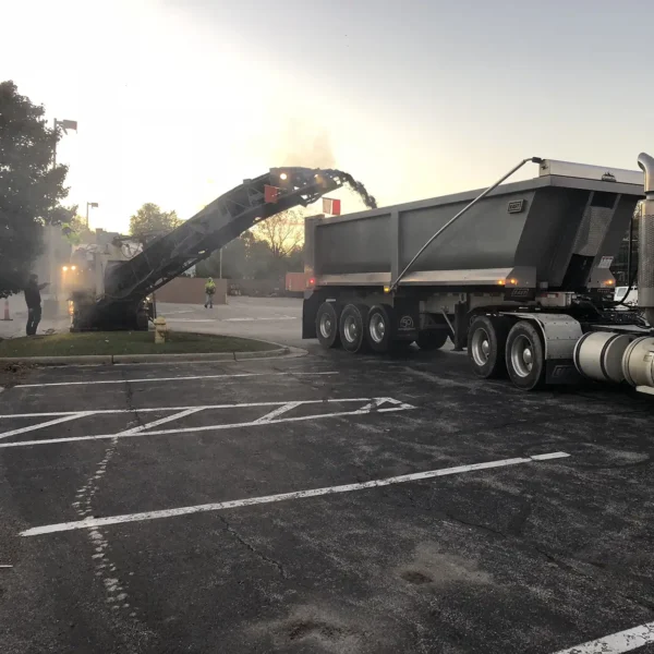 cincinnati asphalt paving machine performing asphalt repair paving services for one of the many industries we serve across Cincinnati