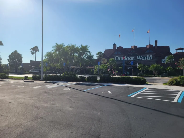 ADA parking spots in bass pro shop parking lot