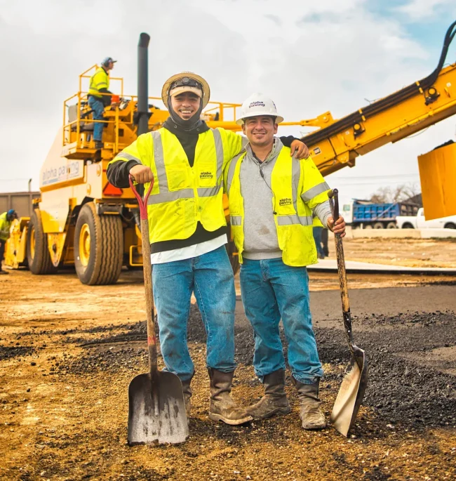 cincinnati paving contractors on a job site