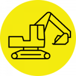 excavator icon representing excavation services in cincinnati