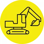 excavator icon representing excavation services in cincinnati
