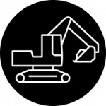 excavator icon representing excavation services in cincinnati