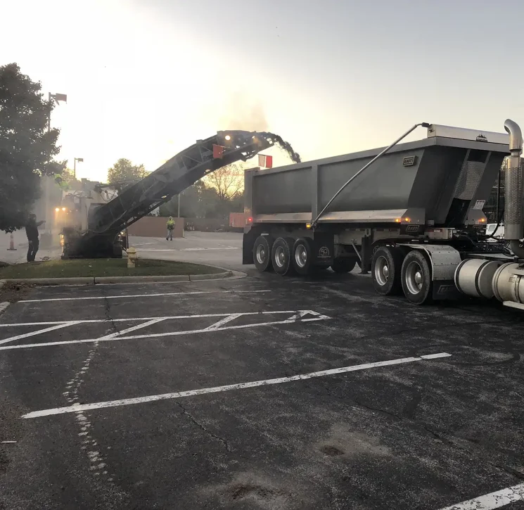 cincinnati asphalt paving machine performing asphalt repair paving services for one of the many industries we serve across Cincinnati