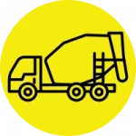cement pouring truck icon