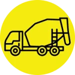 cement pouring truck icon