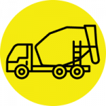 cement pouring truck icon